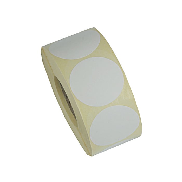 Etikett rund vit - 1