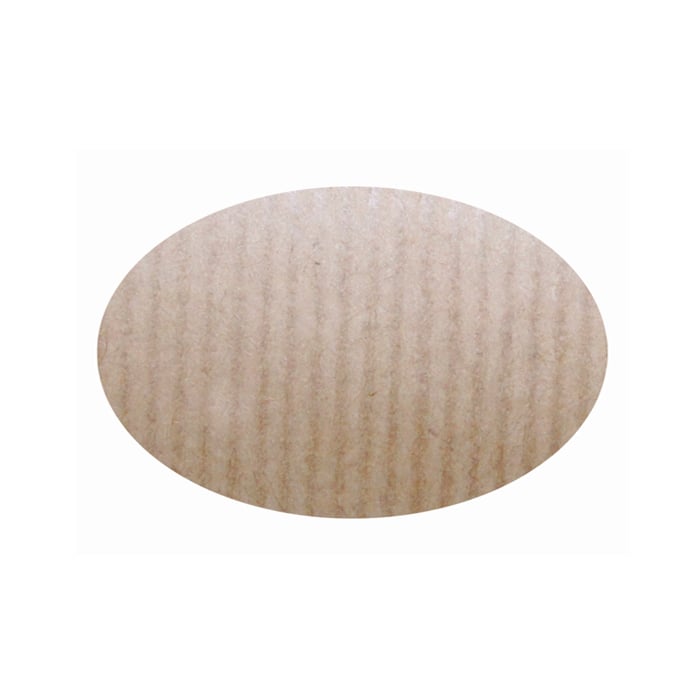 Etikett oval natur ribbad ribbad - 1