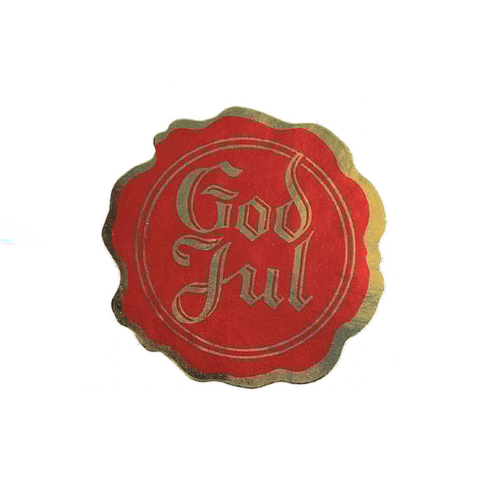God Jul sigill röd/guld - 1