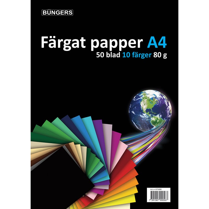 Färgat papper A4 - 9