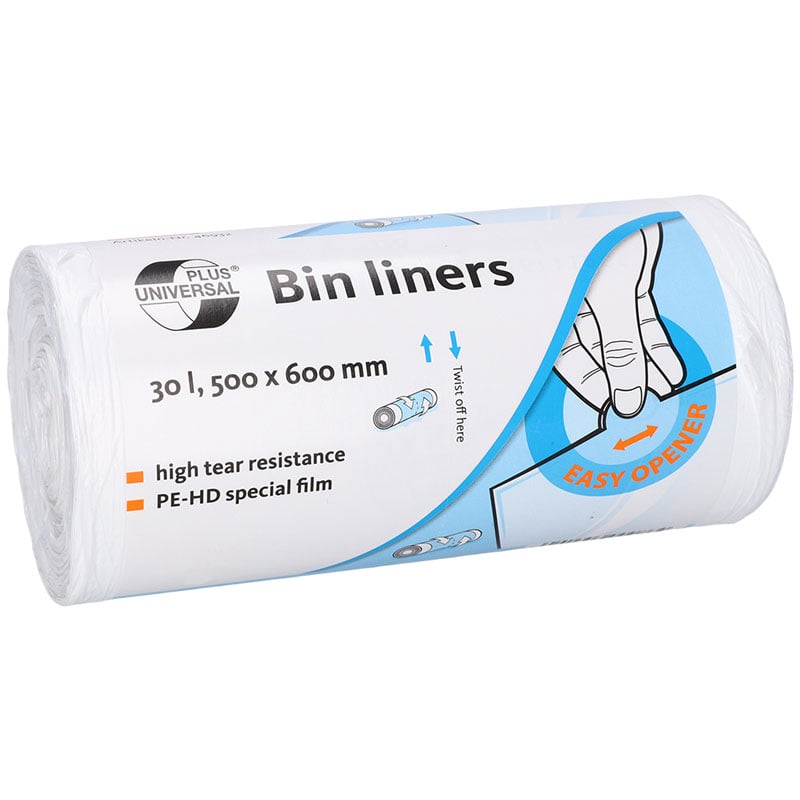 Papperskorgspåse 30L vit HDPE - 1