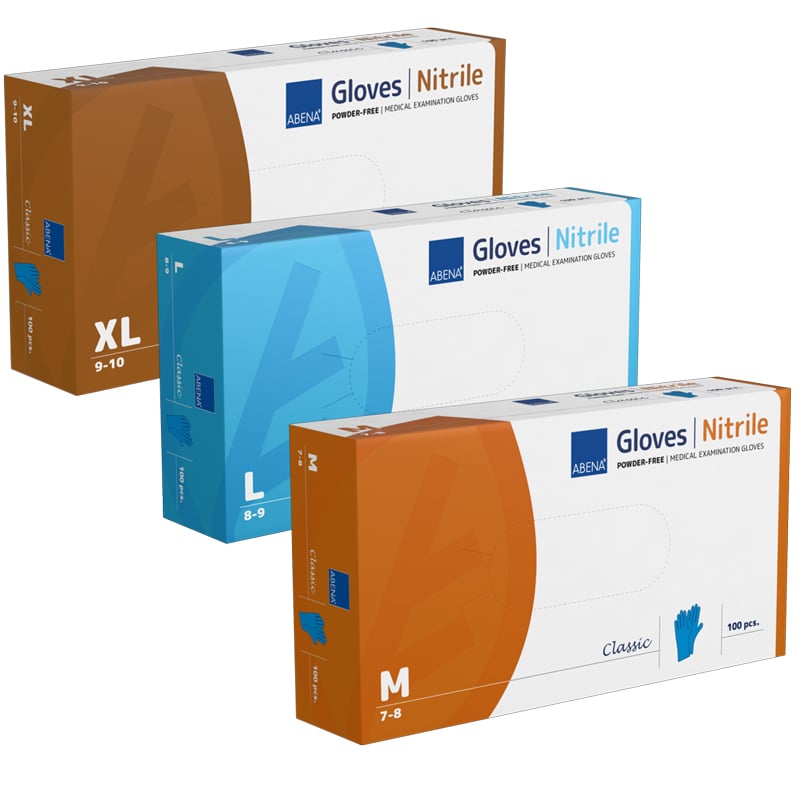 Abena Engångshandske Classic Nitril Blå - 3