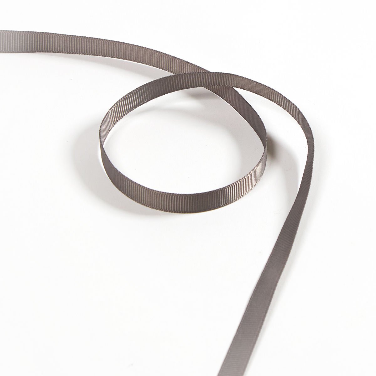 Satinband ribbad RPET metall grå - 1