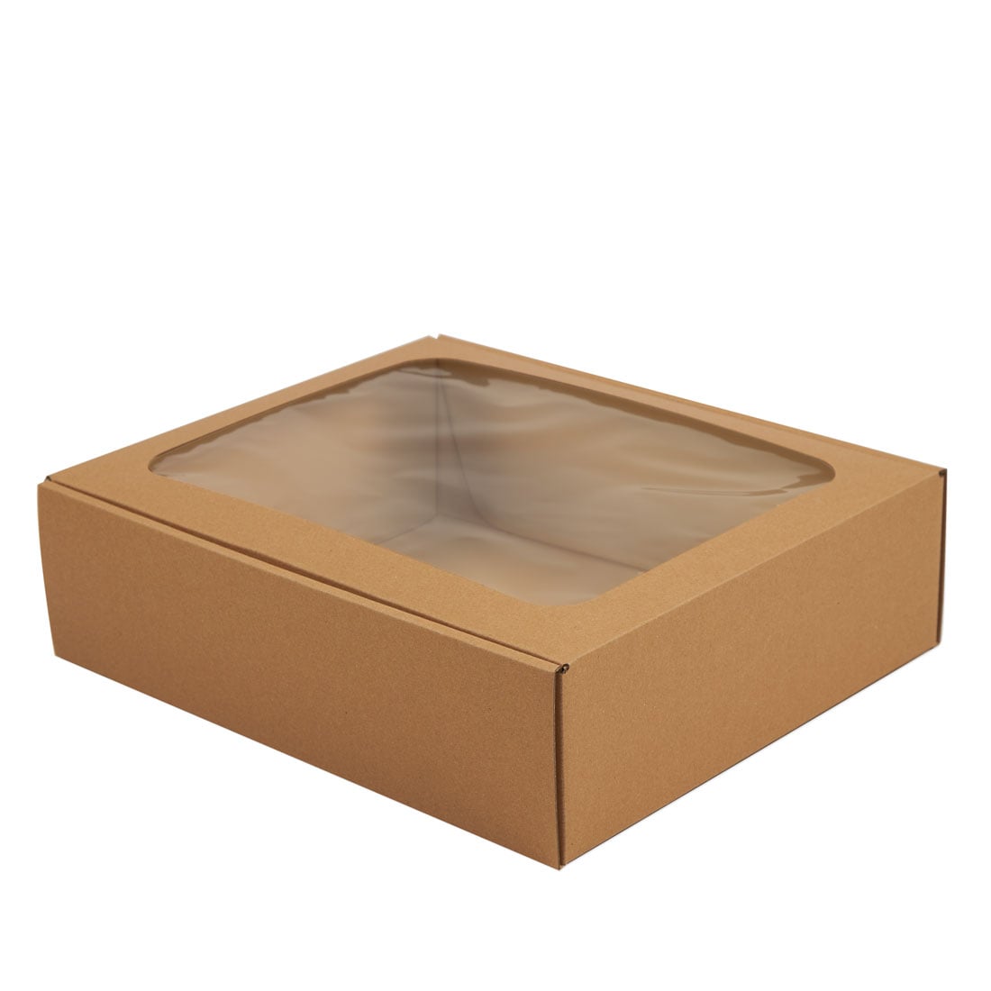 Presentkartong naturbrun med fönster - 1