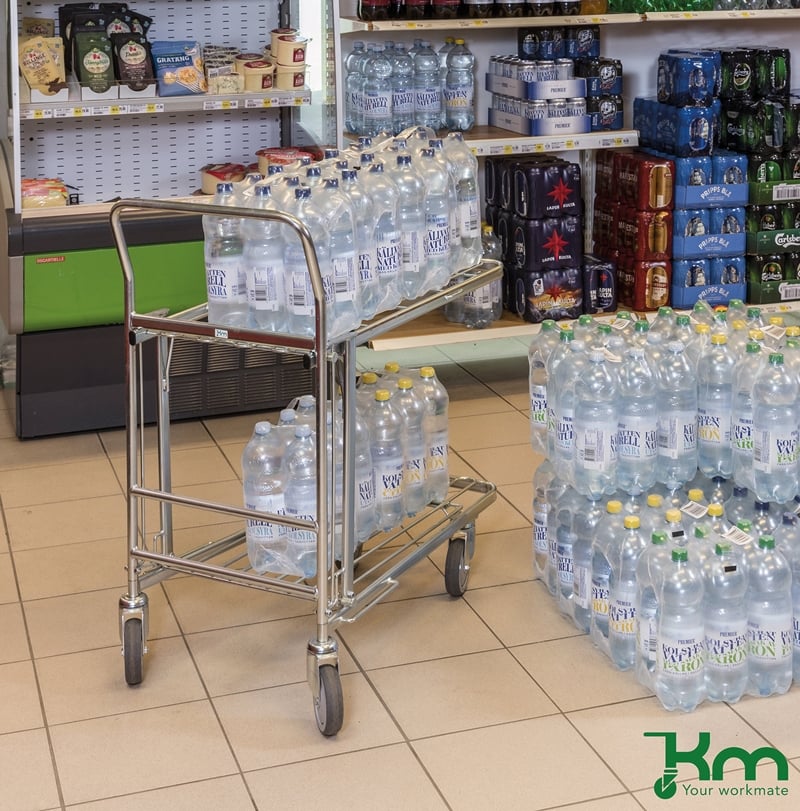 Butik- & Lagervagn med fällbart hyllplan - 3