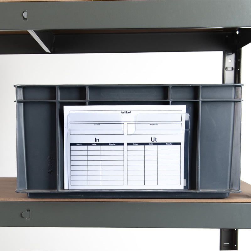 Etiketthållare i A4 och A5 format för plastbackar och lådor - 1