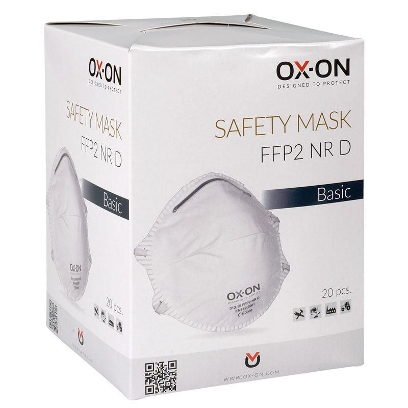OX-ON Andningsskydd FFP2, 20st/fp. - 2