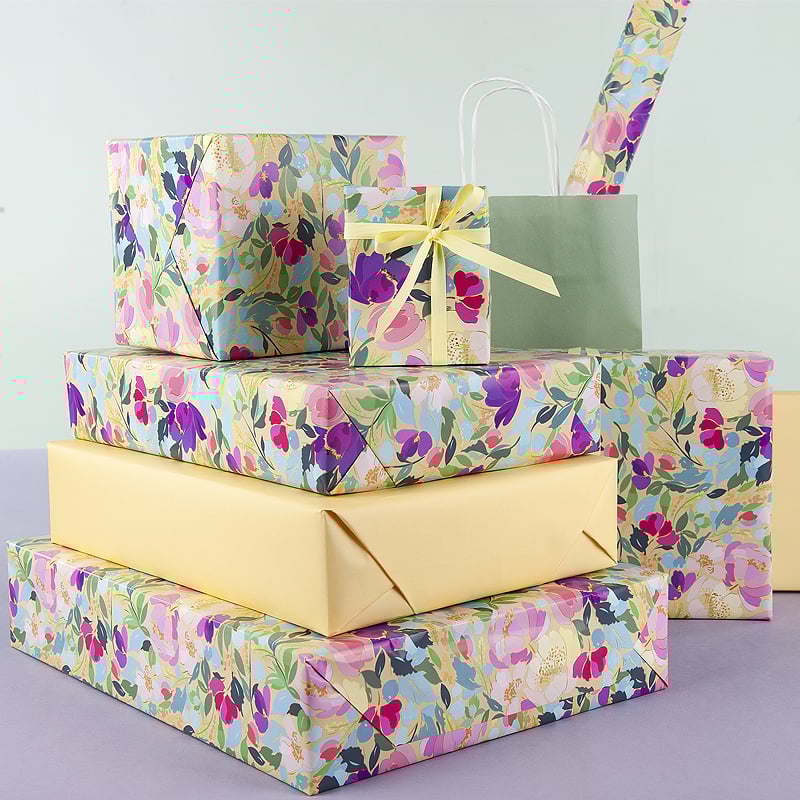 Presentpapper Abstract Flowers - 4