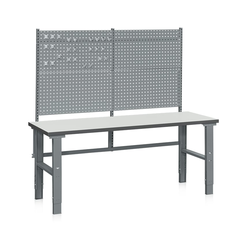 Arbetsbord 500 kg manuellt bord med perforerad profil - 1