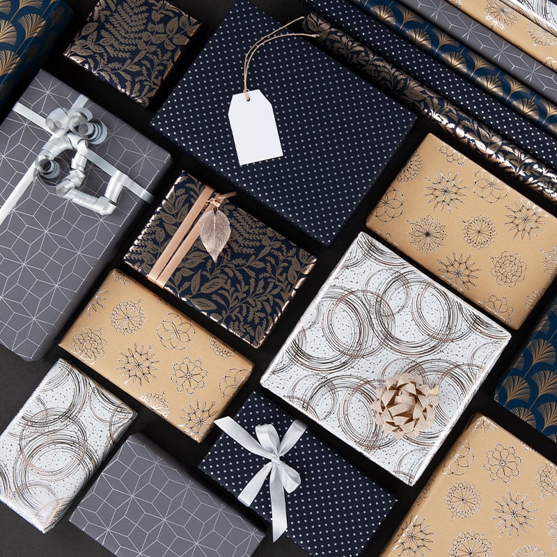 Presentpapper Graphic Grey - 2