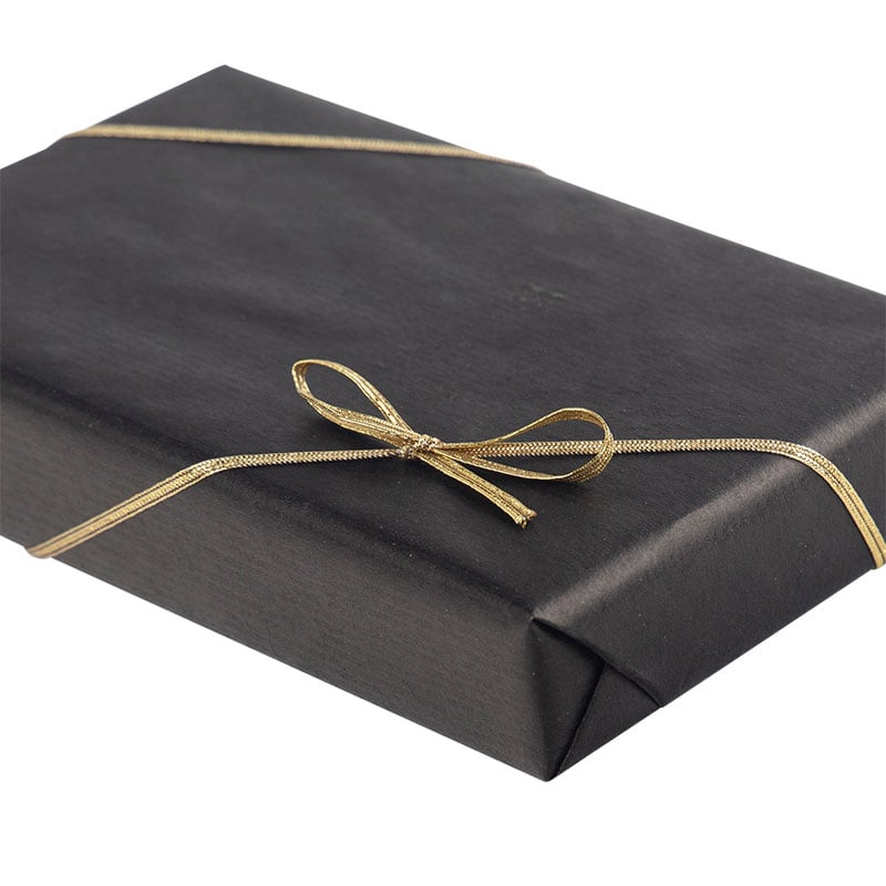 Presentrosett elastisk textil guld - 2