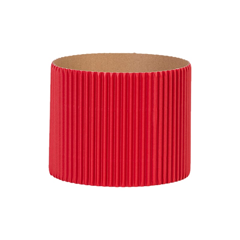 Presentbricka Rund wellstruktur röd - 2
