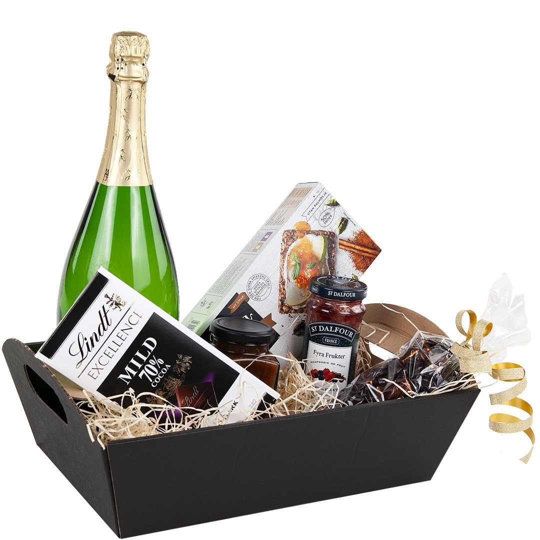 Presentbricka svart med handtag - 1