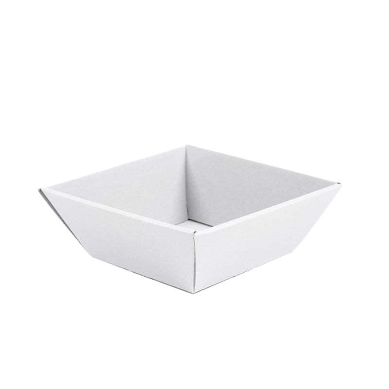 Kartongbricka vit med linnestruktur - 1