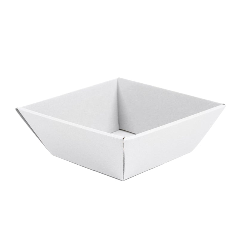 Kartongbricka vit med linnestruktur - 3