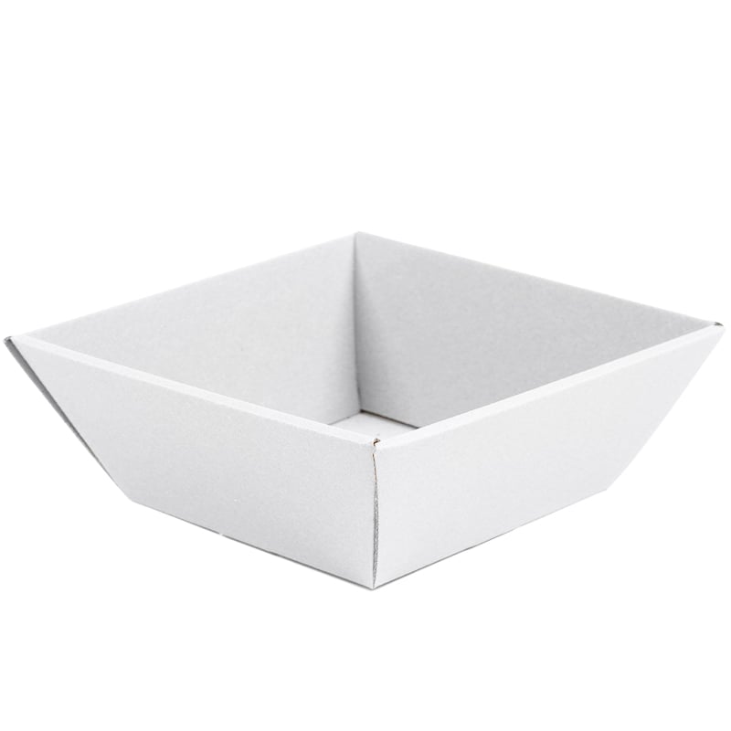 Kartongbricka vit med linnestruktur - 4