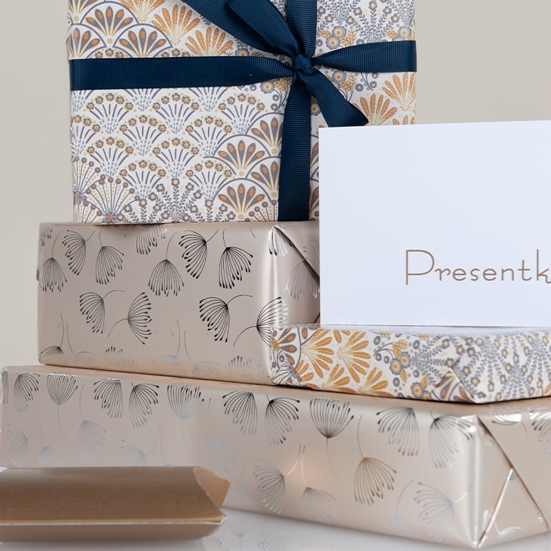 Presentpapper Metallic Flower - 2