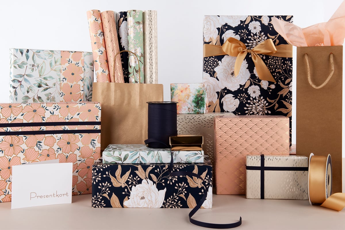 Presentpapper Sakura Gammelrosa - 4