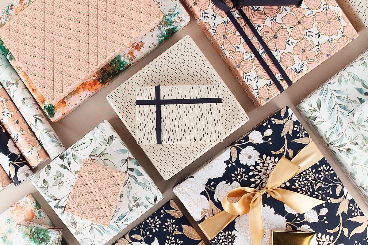 Presentpapper Sakura Gammelrosa - 6