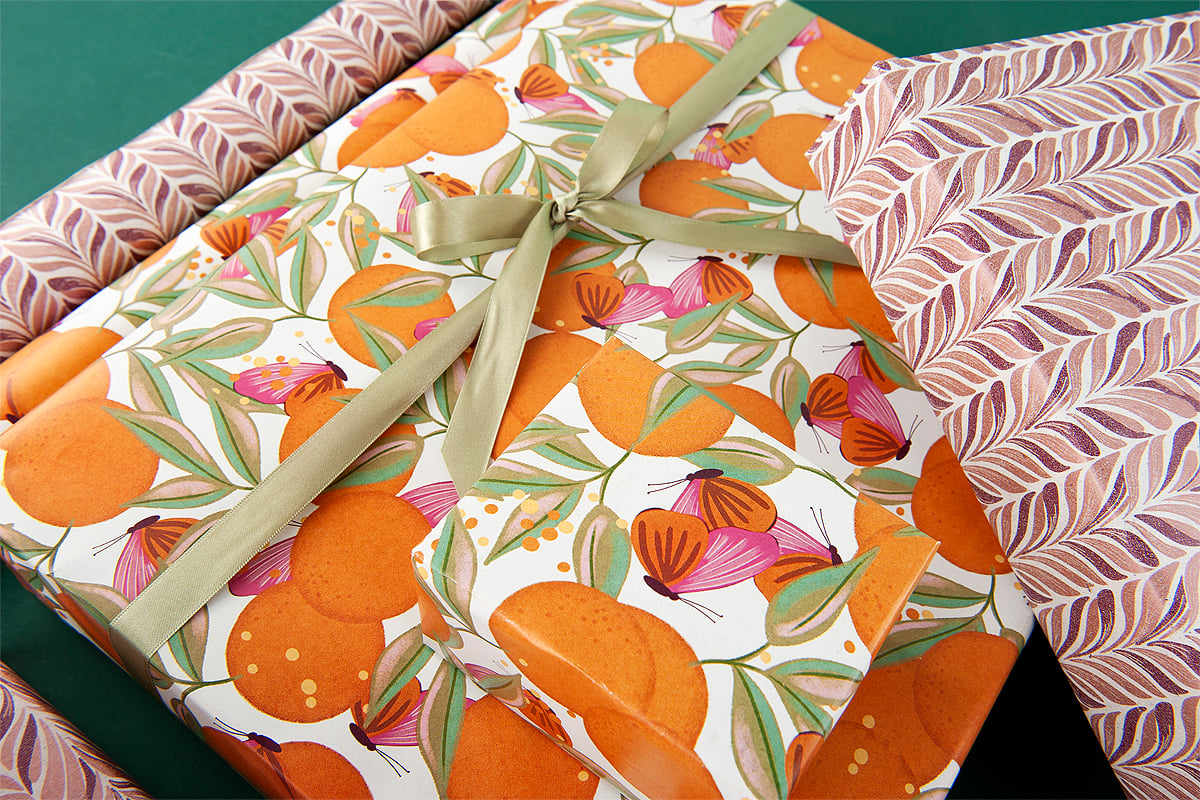 Presentpapper Citrusäng - 4