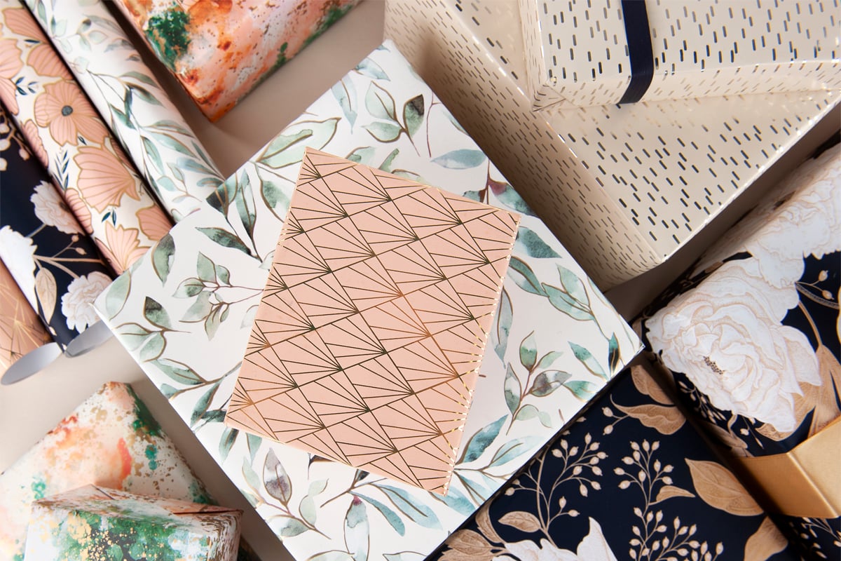 Presentpapper Coral Gold - 3