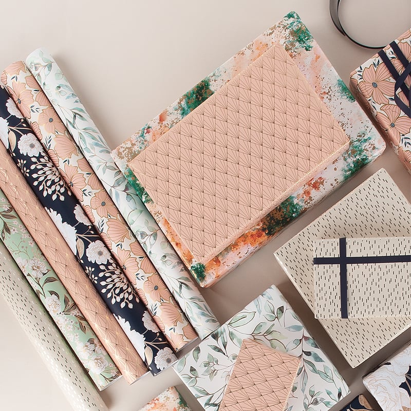 Presentpapper Coral Gold - 2