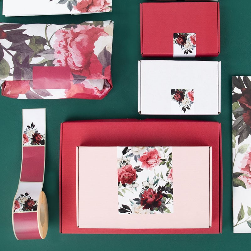 Förslutningsetikett  Wild Bouquet vit - 4