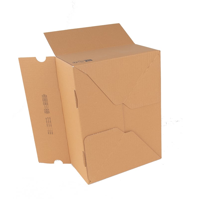 E-handelslådor Economy i brun well med tur/returremsa - 2