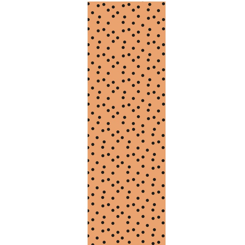 Förslutningsetikett dots aprikos/black - 2
