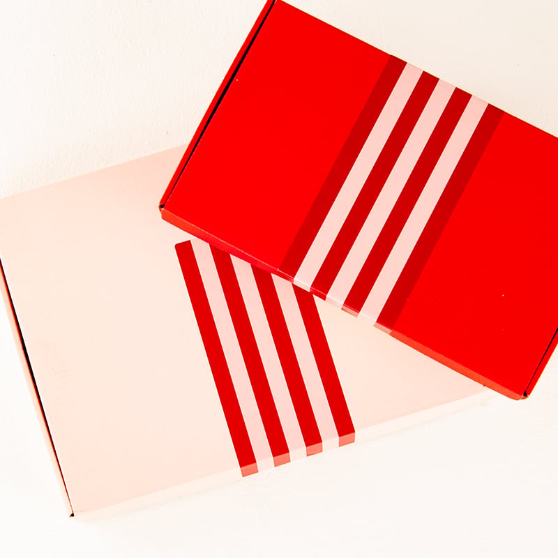 Förslutningsetikett French Rouge striped - 2