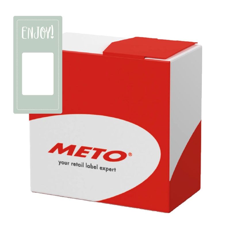 Etikett rektangulär Enjoy grön - 2