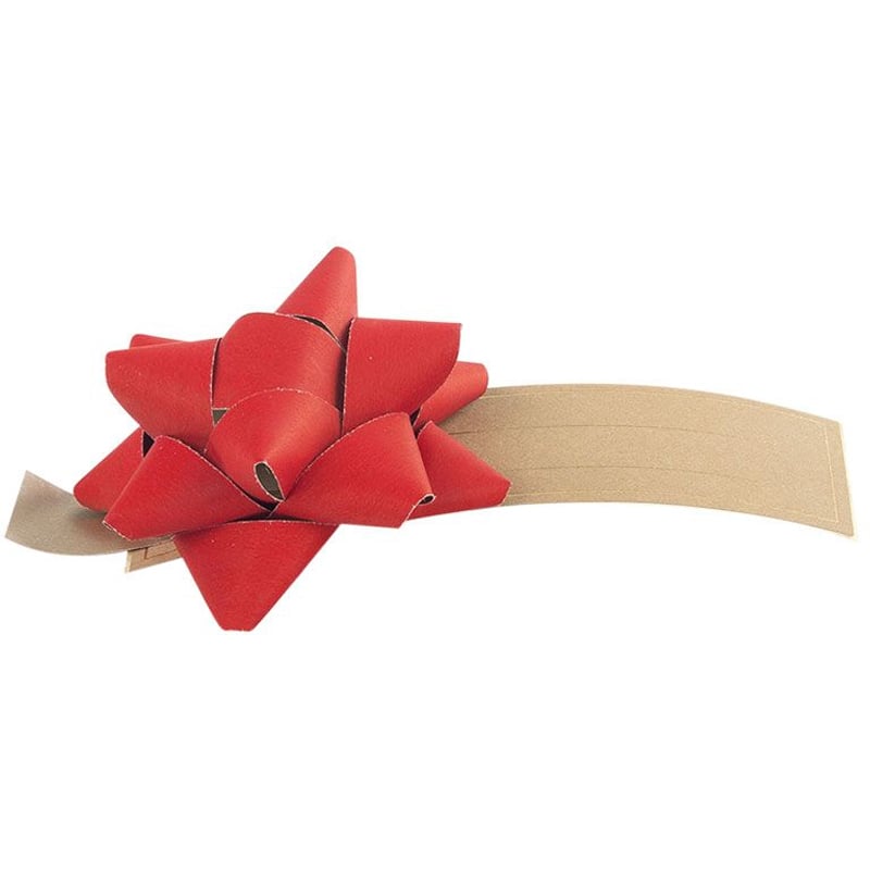 Rosett Papper Recycled etikett röd - 4