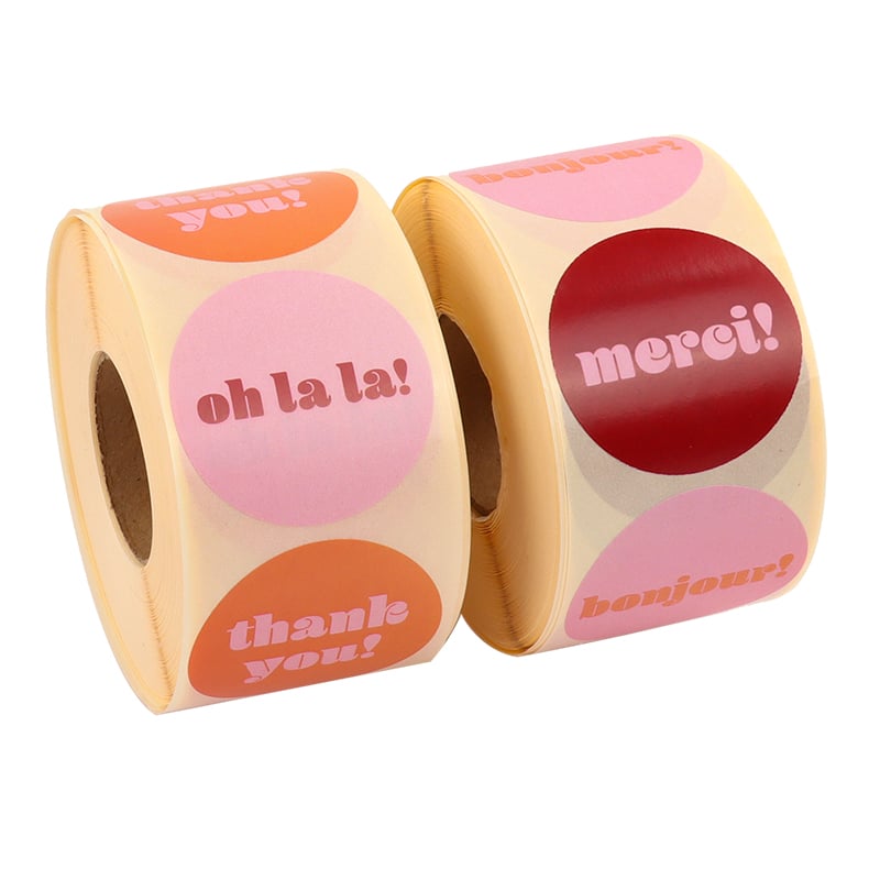 Etikett "merci / bonjour" French Rouge - 3