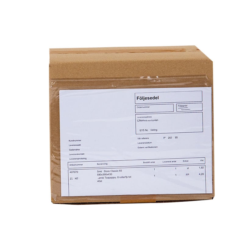 Packsedelsficka utan tryck - 1