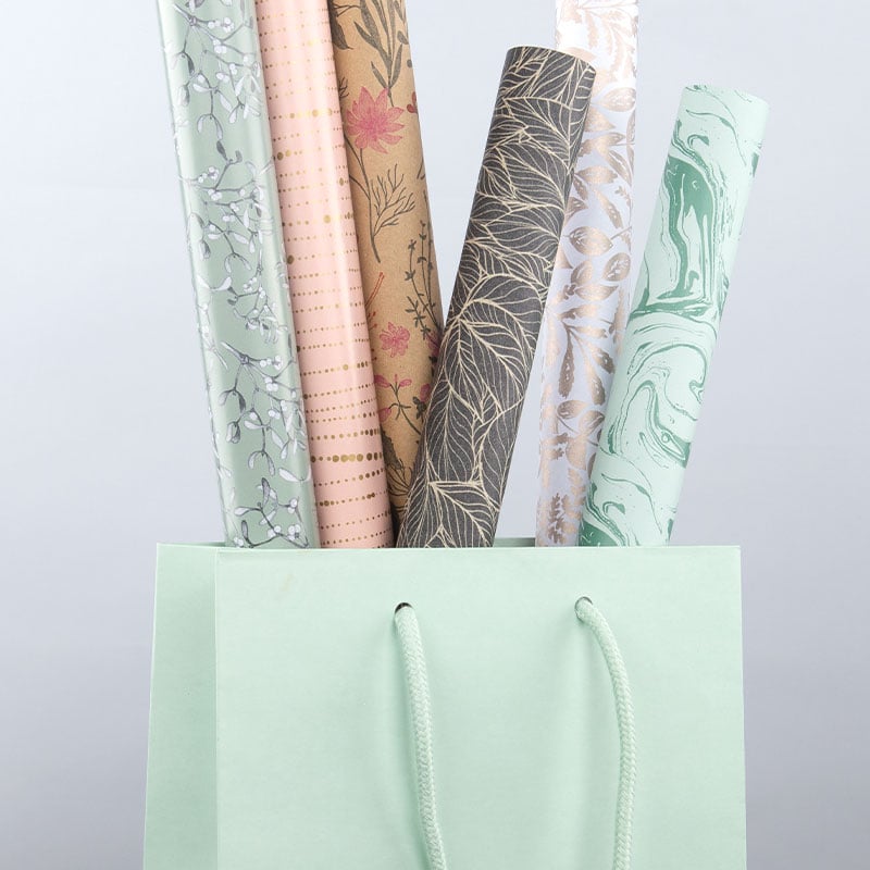 Presentpapper Green Marble - 3