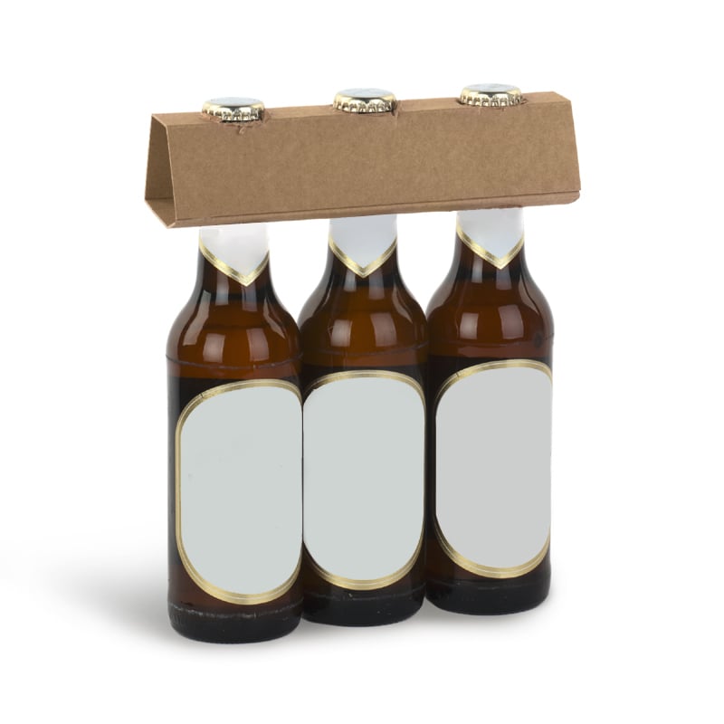 Flaskbärare brun slät well - 3