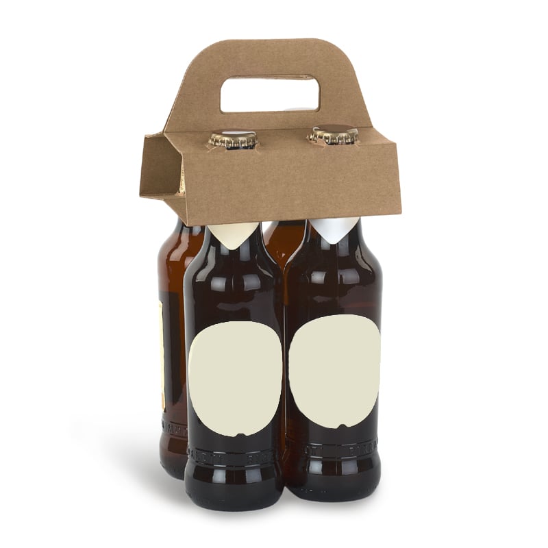 Flaskbärare brun slät well - 2