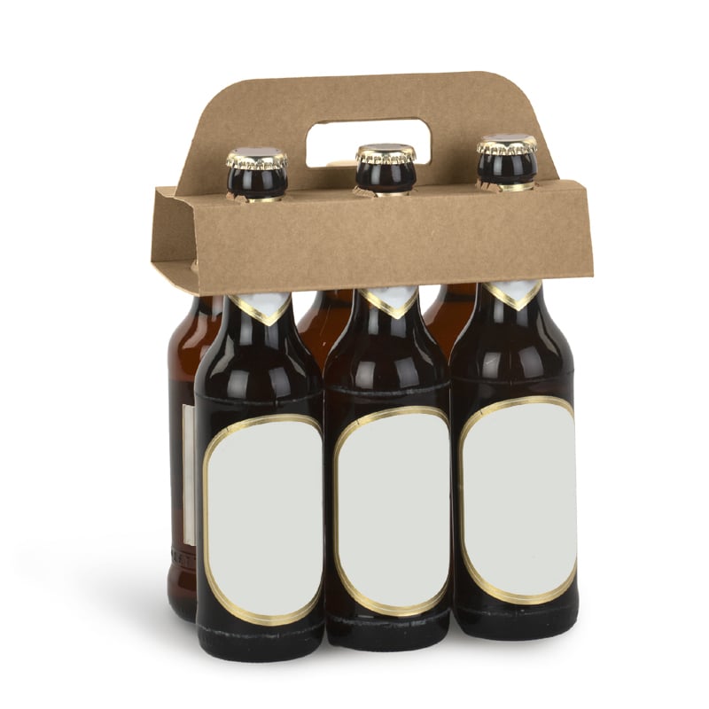 Flaskbärare brun slät well - 1