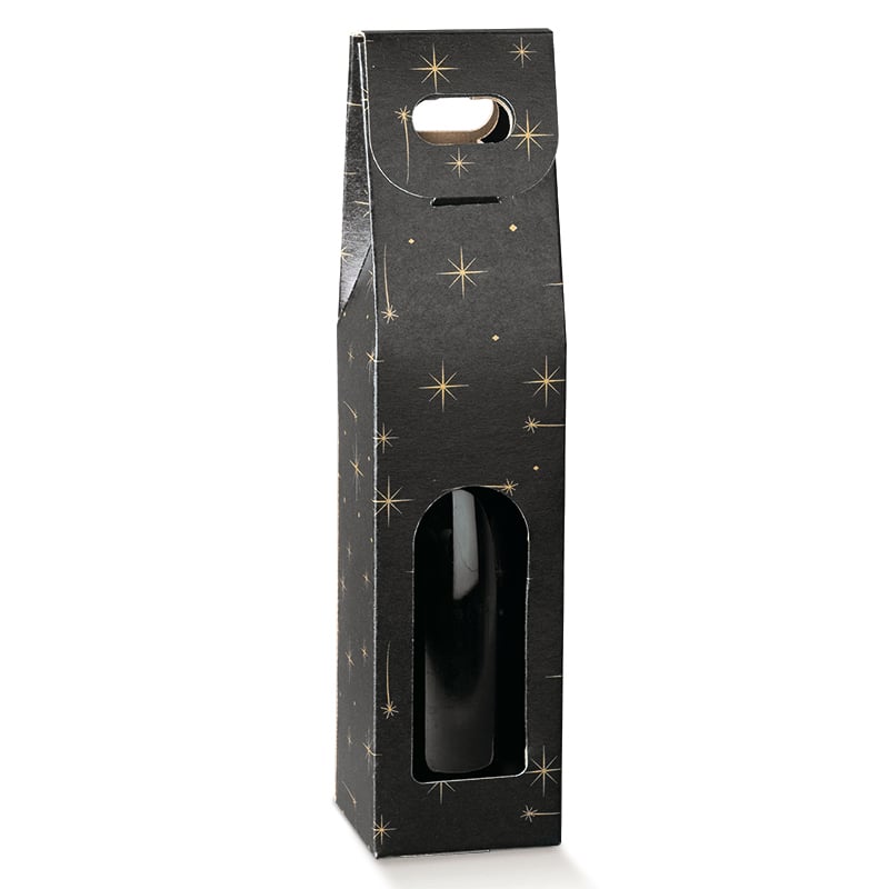 Flasklåda Constellation svart med fönster - 3