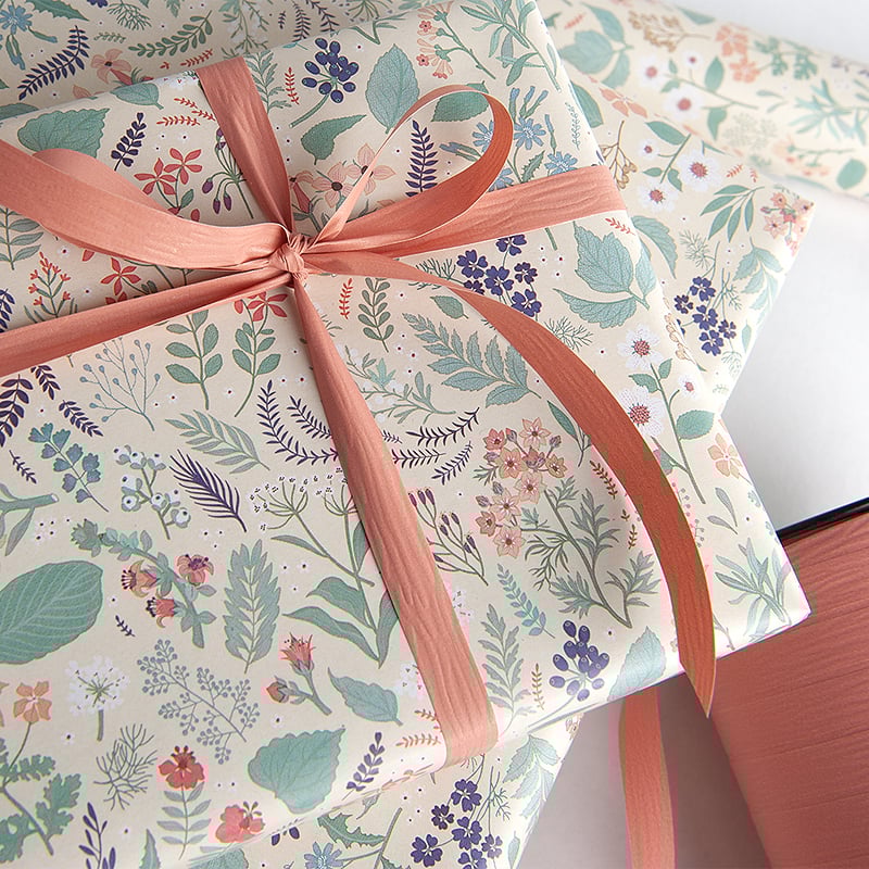 Presentpapper Flowergarden