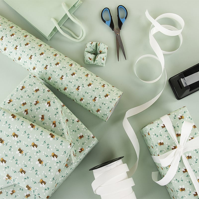 Presentpapper Flower Bees - 3