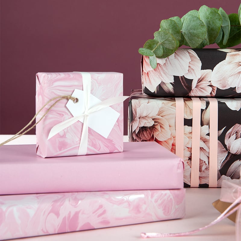 Presentpapper Pink Marble - 2