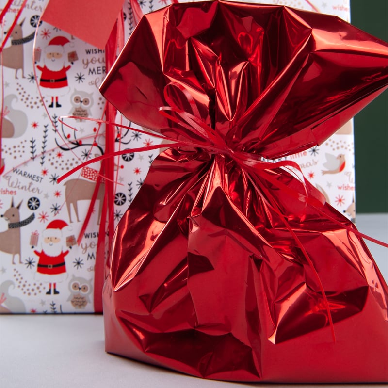 Foliepåse Fondo med tejpförslutning röd - 1