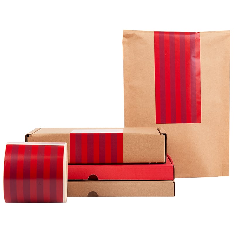 Förslutningsetikett For X-mas striped - 1