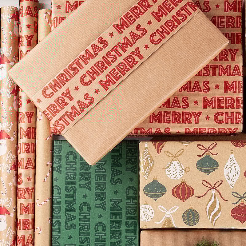 Presentpapper For X-mas Red - 2