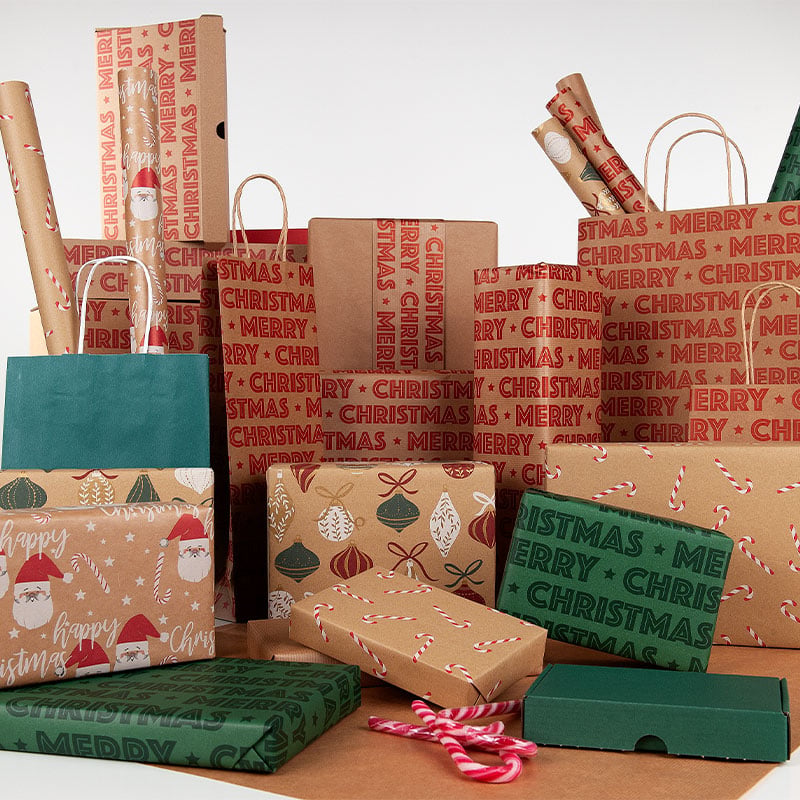 Presentpapper For X-mas Red - 3