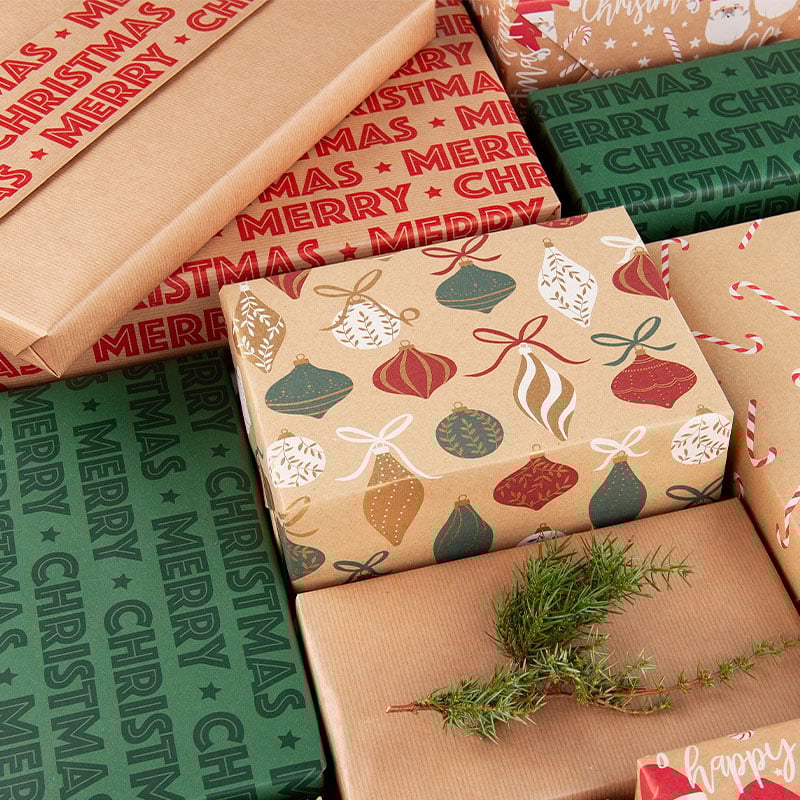 Presentpapper For X-mas Red - 4