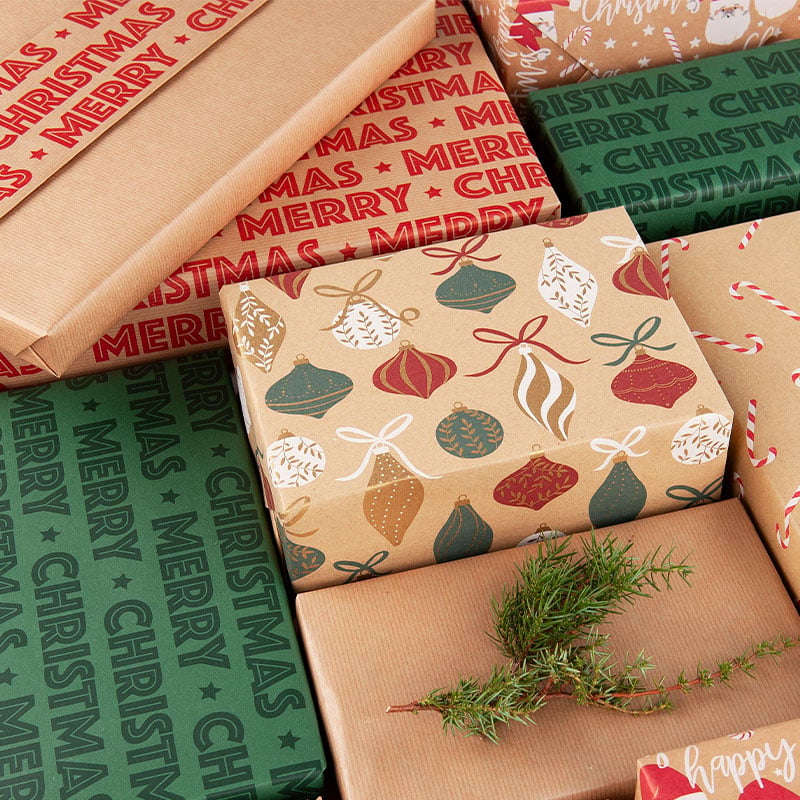 Presentpapper For X-mas Red - 4