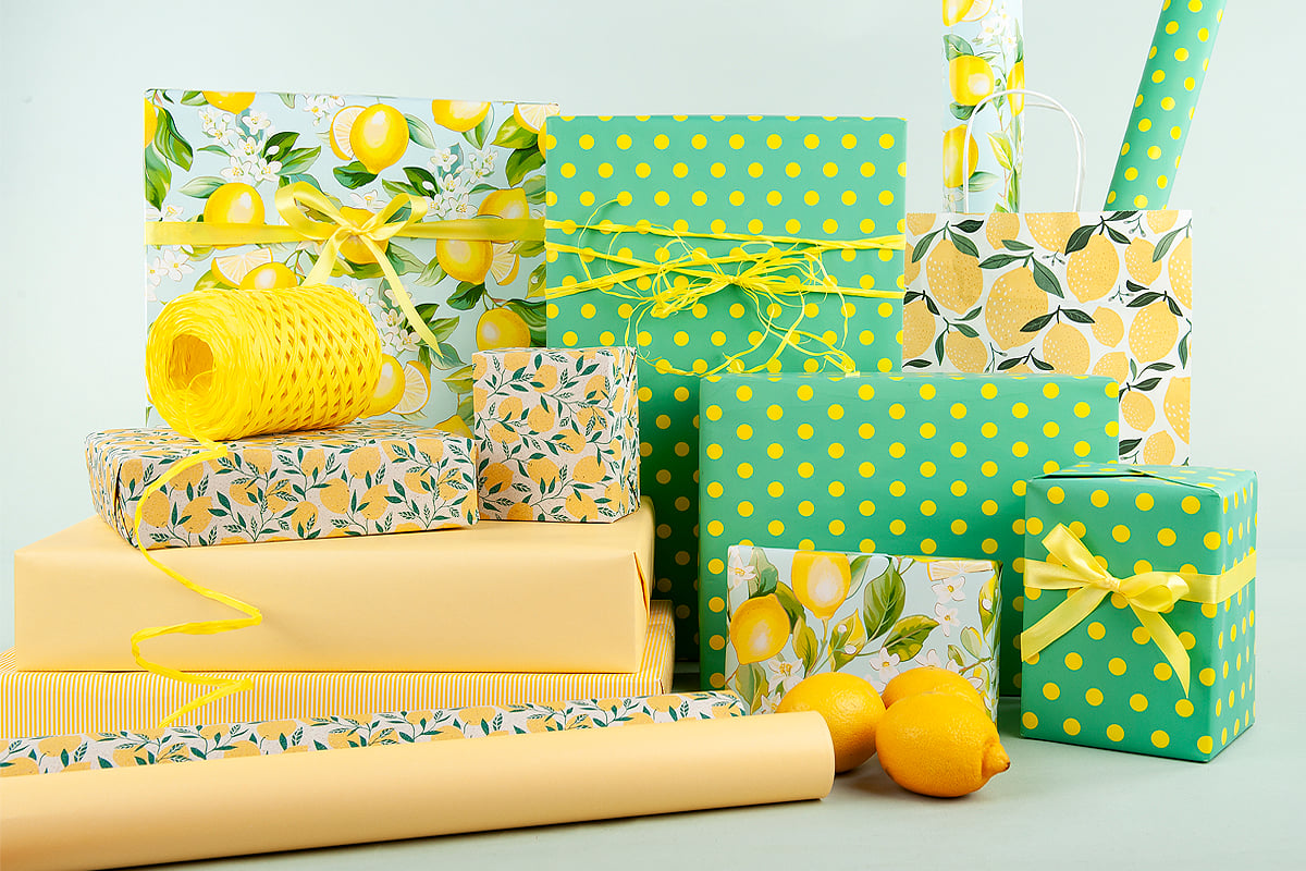 Presentpapper Sorbet Yellow - 5