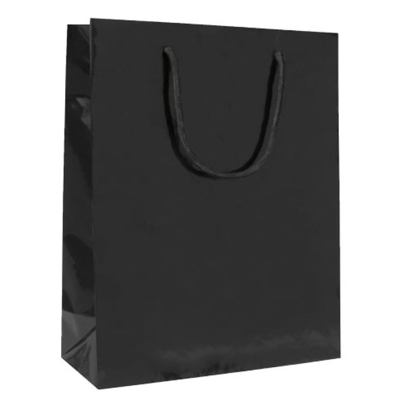 Pappersbärkasse Lux blank svart - 1